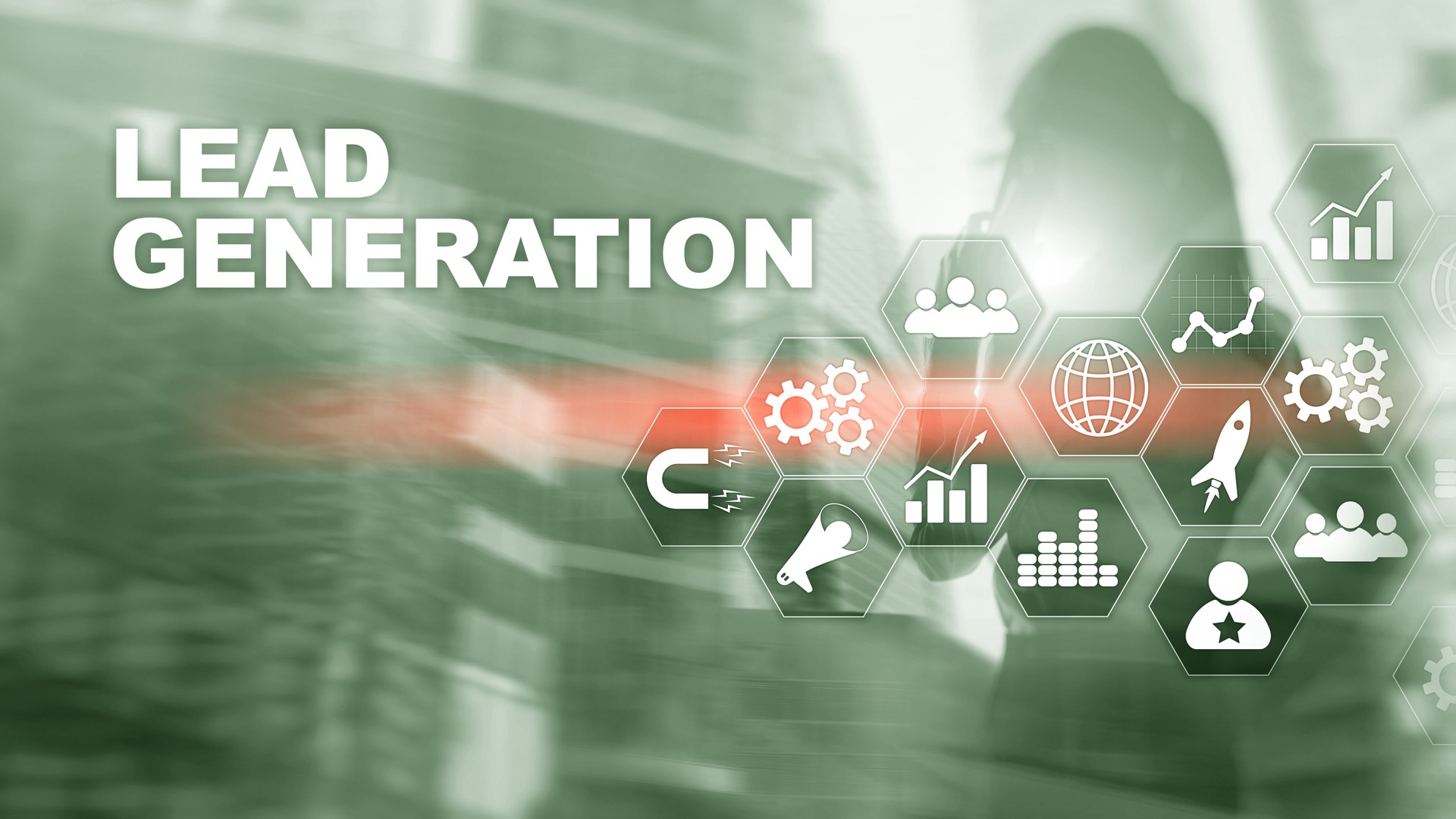 Lead Generation Analysis Business Research Interest Concept. Marketing Strategy Financial Technology